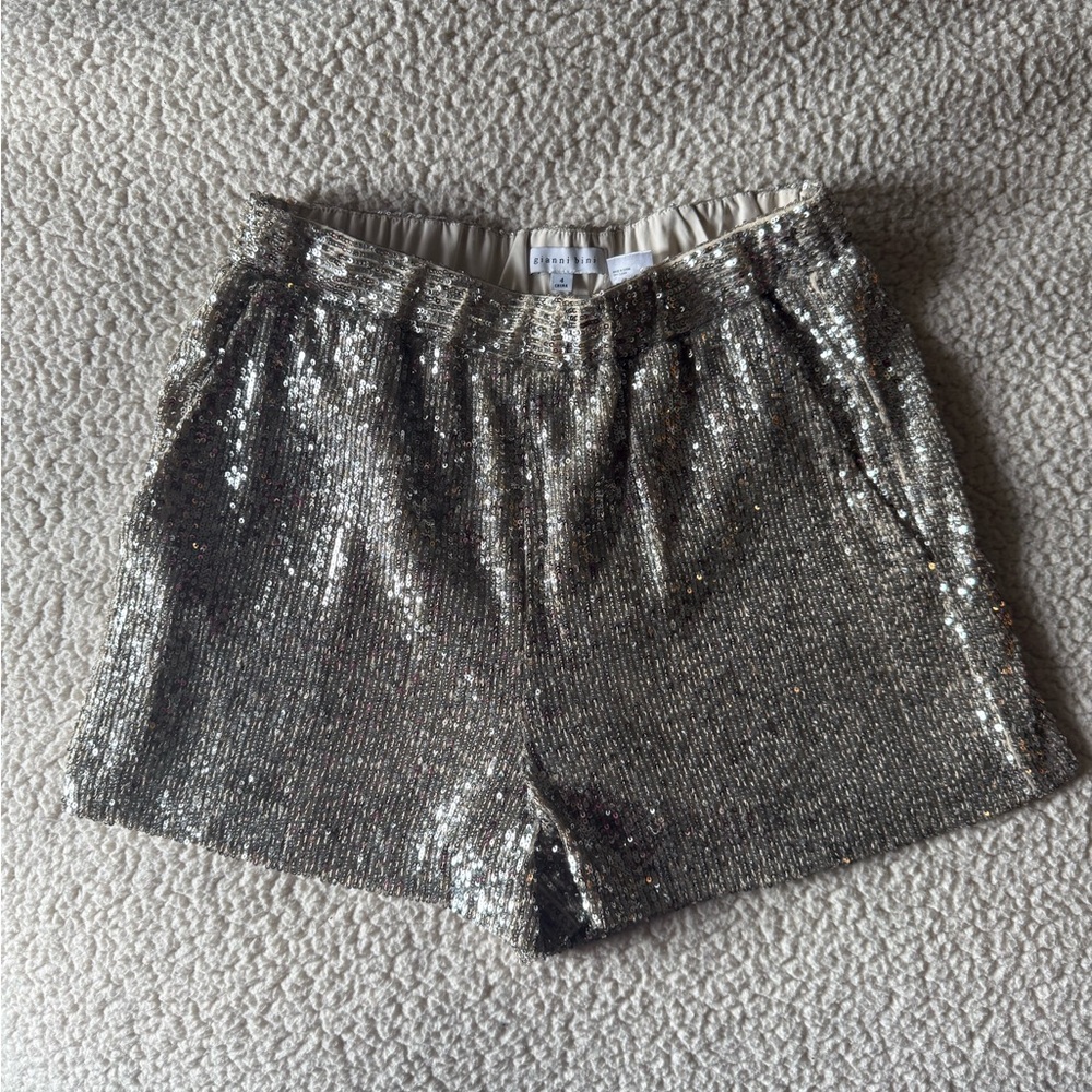 Gianni Bini Metallic Sequin Shorts